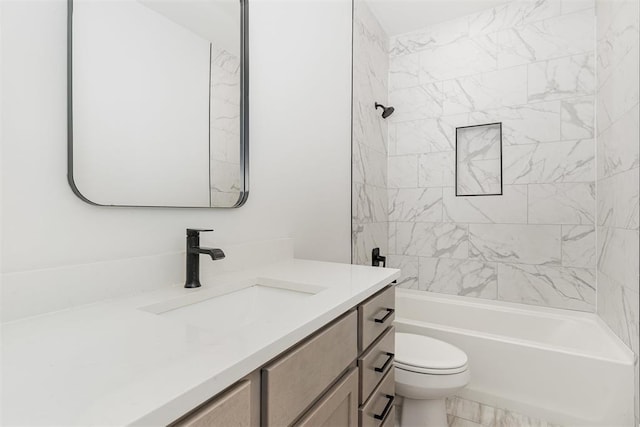2246 Jackson Ln, Blanchard, OK 73010 - bathroom with toilet, vanity, and washtub / shower combination
