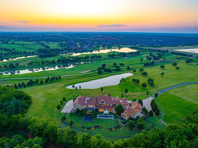 4400 NW 150th St, Oklahoma City, OK 73134 - aerial view at dusk of a water view