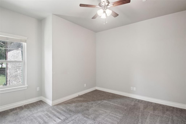 5625 Courtland Ln, Choctaw, OK 73020 - unfurnished room with carpet floors, ceiling fan, and baseboards