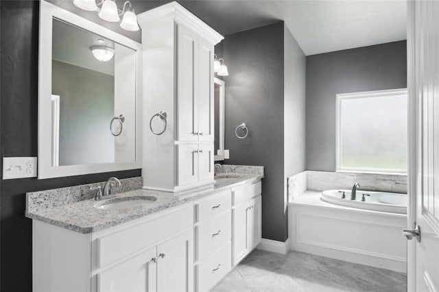 5625 Courtland Ln, Choctaw, OK 73020 - full bath featuring double vanity and a bath