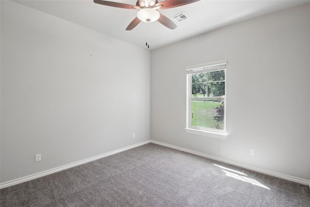 5625 Courtland Ln, Choctaw, OK 73020 - carpeted spare room with ceiling fan and baseboards