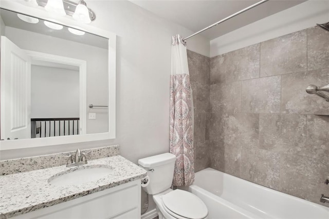 5625 Courtland Ln, Choctaw, OK 73020 - bathroom with shower / bath combo, vanity, and toilet