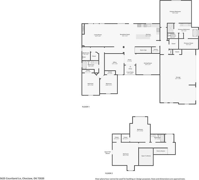 5625 Courtland Ln, Choctaw, OK 73020 - room layout