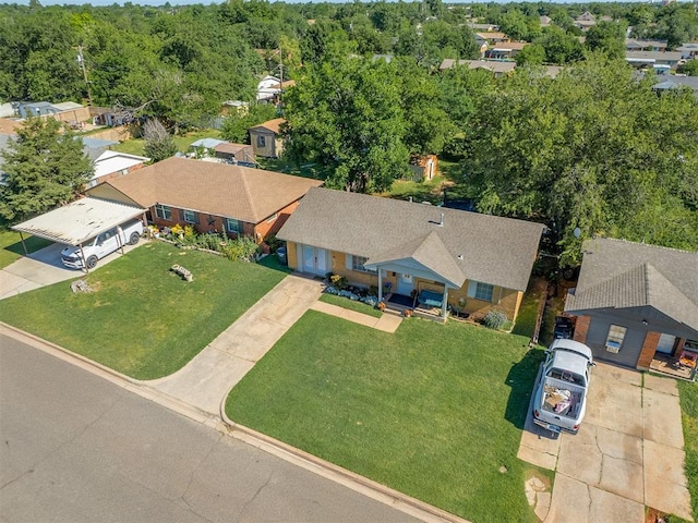 717 SW 4th Pl, Moore, OK 73160 - aerial perspective of suburban area