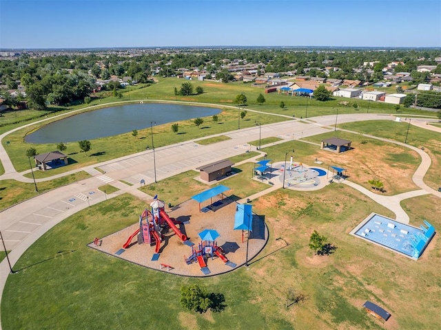 717 SW 4th Pl, Moore, OK 73160 - drone / aerial view of a park and a nearby body of water