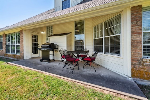 3005 Summit Hill Rd, Norman, OK 73071 - view of patio with grilling area and outdoor dining space