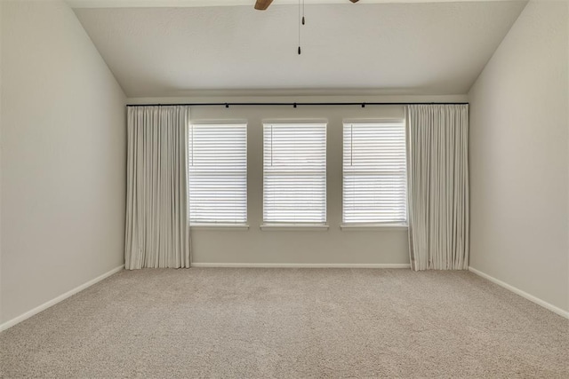 6812 NW 149th St, Oklahoma City, OK 73142 - carpeted spare room featuring a ceiling fan, healthy amount of natural light, and vaulted ceiling