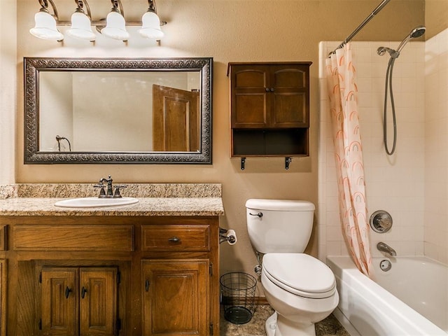 4105 Nailon Dr, Norman, OK 73072 - bathroom with shower / bath combo with shower curtain, toilet, and vanity
