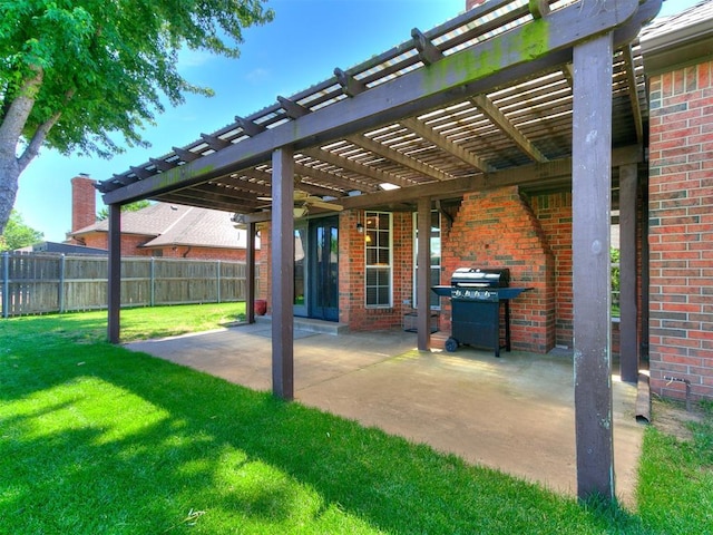 4105 Nailon Dr, Norman, OK 73072 - view of patio with a pergola and area for grilling