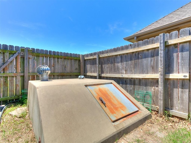 4105 Nailon Dr, Norman, OK 73072 - view of storm shelter featuring fence