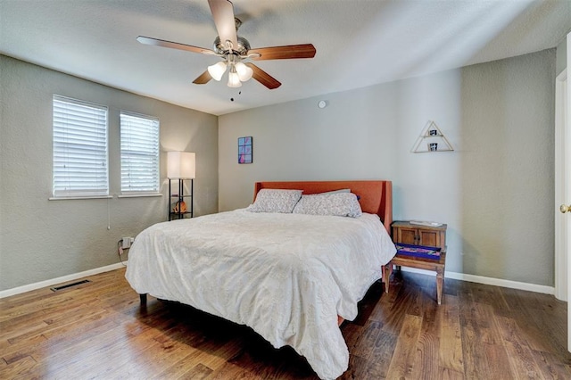 3104 NW 21st St, Oklahoma City, OK 73107 - bedroom with wood finished floors and ceiling fan
