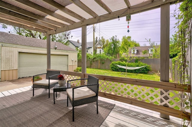 3104 NW 21st St, Oklahoma City, OK 73107 - view of wooden terrace