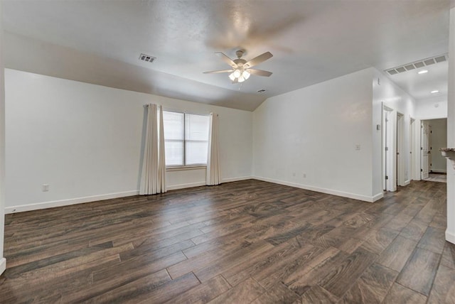 316 SW 4th Pl, Newcastle, OK 73065 - unfurnished room with a ceiling fan, dark wood finished floors, and baseboards