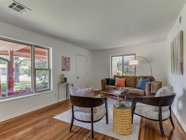 1738 Westchester Dr, Oklahoma City, OK 73120 - living area with wood finished floors and baseboards