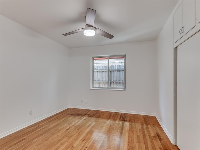 1738 Westchester Dr, Oklahoma City, OK 73120 - unfurnished room featuring light wood-style floors, baseboards, and ceiling fan