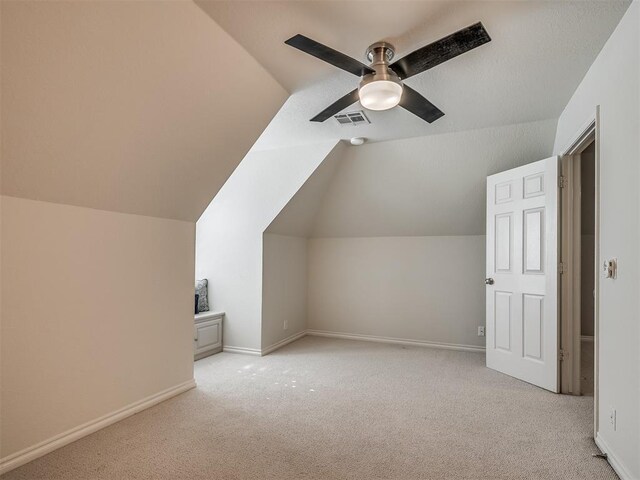 3605 Abbotsford, Norman, OK 73072 - bonus room with carpet floors, lofted ceiling, ceiling fan, and baseboards