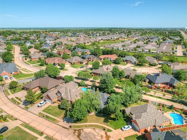 3605 Abbotsford, Norman, OK 73072 - aerial view of property's location featuring nearby suburban area and a pool