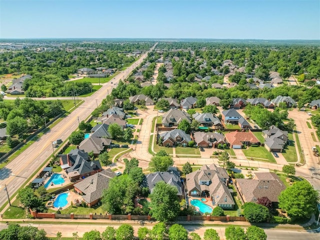 3605 Abbotsford, Norman, OK 73072 - aerial perspective of suburban area with a pool