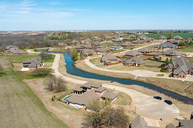 3419 Abby Ln, Newcastle, OK 73065 - aerial view of property's location with nearby suburban area and a nearby body of water