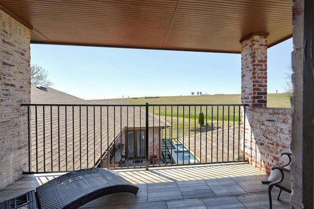 3419 Abby Ln, Newcastle, OK 73065 - balcony featuring a rural view