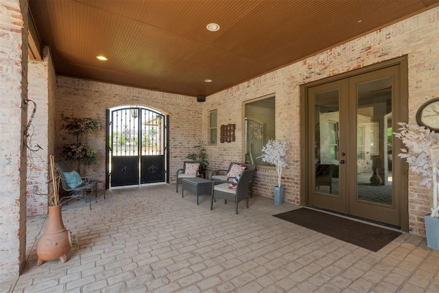 3419 Abby Ln, Newcastle, OK 73065 - view of patio / terrace with french doors