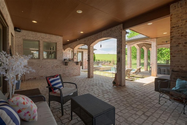 3419 Abby Ln, Newcastle, OK 73065 - view of patio / terrace featuring an in-ground hot tub