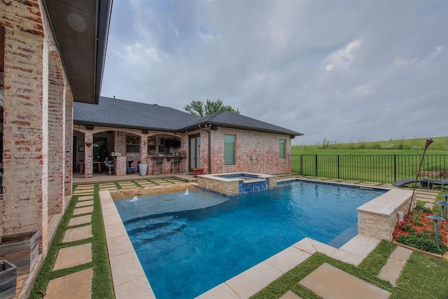 3419 Abby Ln, Newcastle, OK 73065 - view of pool featuring a patio area and a pool with connected hot tub