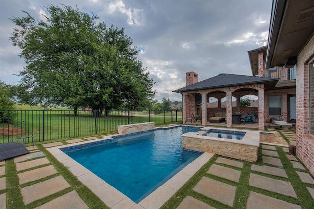 3419 Abby Ln, Newcastle, OK 73065 - view of pool with a gazebo, a patio, and a pool with connected hot tub