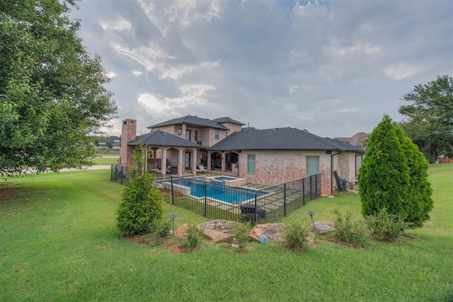 3419 Abby Ln, Newcastle, OK 73065 - rear view of house featuring a gazebo, brick siding, a patio, and roof with shingles