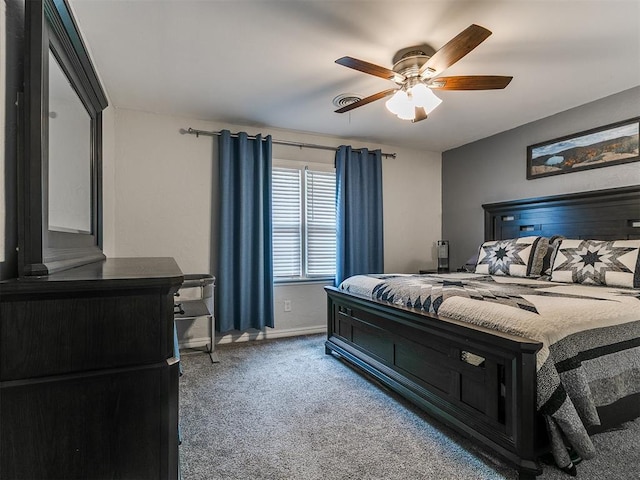 5001 N Independence Ave, Oklahoma City, OK 73112 - carpeted bedroom featuring baseboards and ceiling fan