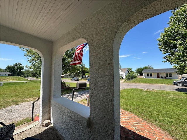 view of patio with covered porch