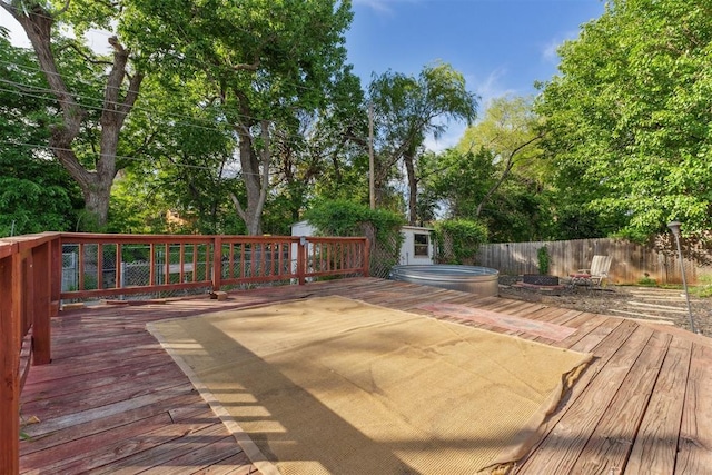 805 John F Kroutil Dr, Yukon, OK 73099 - wooden deck with fence