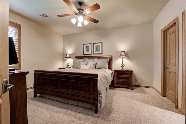 4408 The Ranch Rd, Edmond, OK 73034 - carpeted bedroom featuring baseboards and a ceiling fan
