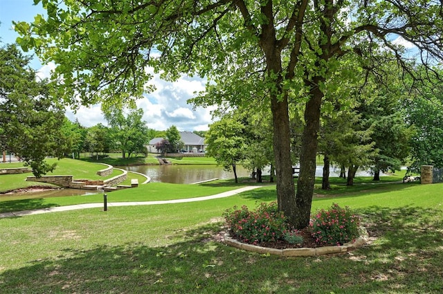4408 The Ranch Rd, Edmond, OK 73034 - view of home's community featuring a water view and a yard