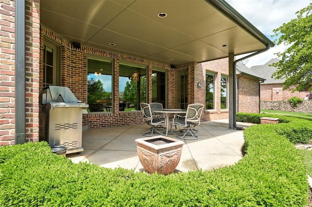 4408 The Ranch Rd, Edmond, OK 73034 - view of patio with grilling area
