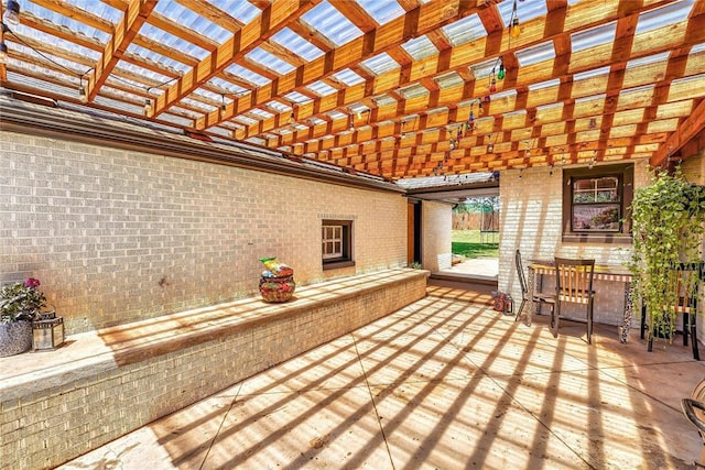 800 N Main St, Thomas, OK 73669 - view of patio with a pergola