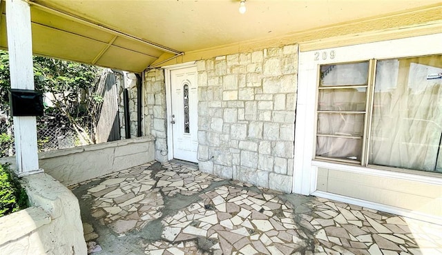 209 SW 40th St, Oklahoma City, OK 73109 - entrance to property featuring stone siding