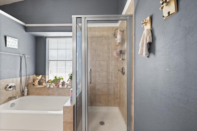 6104 Westlane, Oklahoma City, OK 73142 - full bathroom with a shower stall and a bath