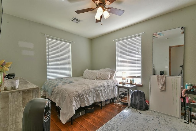 109 E Hayes St, Norman, OK 73069 - bedroom featuring wood finished floors and ceiling fan