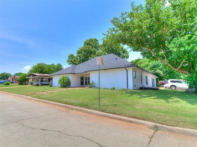 6001 Broadmoor Ave, Oklahoma City, OK 73132 - view of front facade with a front yard