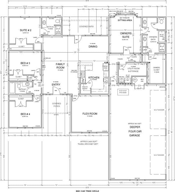 8681 Oak Tree Cir, Edmond, OK 73025 - view of home floor plan