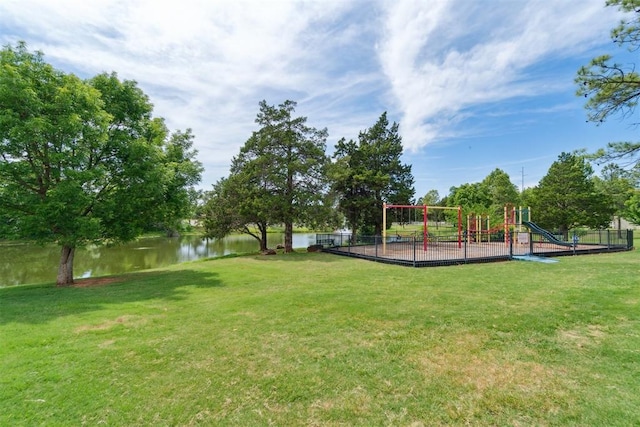 2013 Cedar Meadow Ln, Edmond, OK 73003 - view of yard featuring a water view