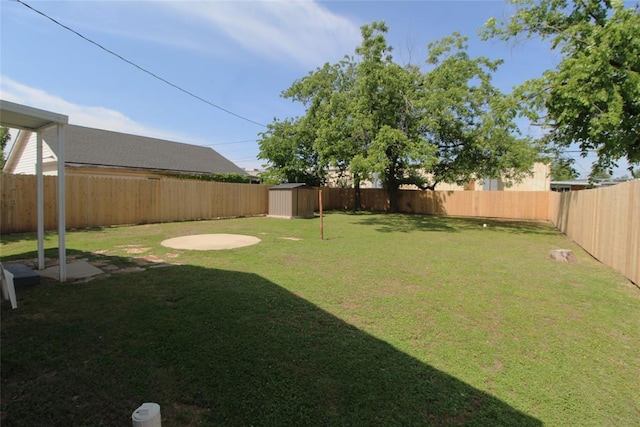 1016 N Louisa Ave, Shawnee, OK 74801 - view of yard featuring a storage shed and an outdoor structure