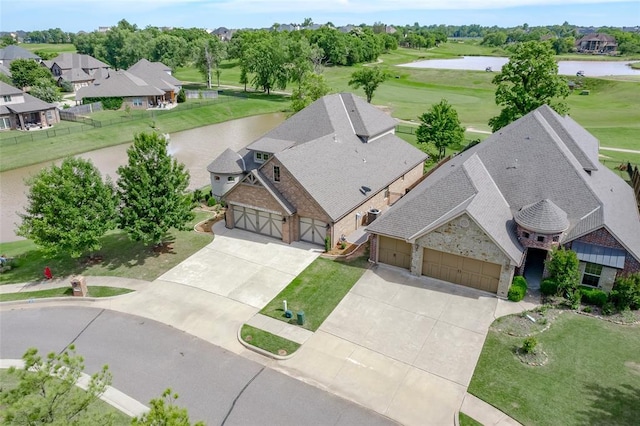 3716 Doningham Dr, Edmond, OK 73034 - aerial view of a nearby body of water and a local golf course