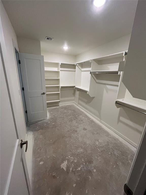 view of walk in closet
