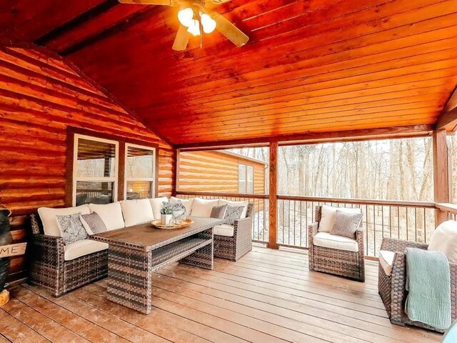78 Lionfish Rd, Broken Bow, OK 74728 - sunroom / solarium with vaulted ceiling and plenty of natural light