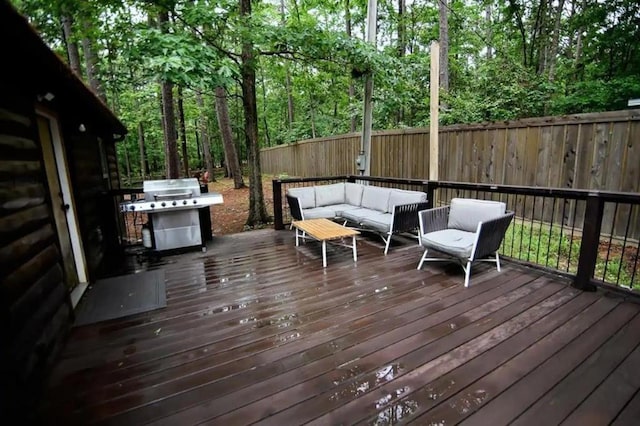 78 Lionfish Rd, Broken Bow, OK 74728 - deck with a grill and outdoor lounge area