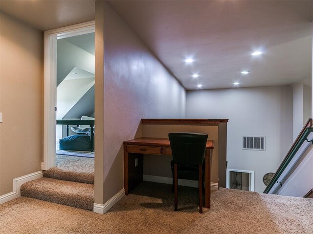 404 Nantucket Blvd, Norman, OK 73071 - office with carpet floors, baseboards, and recessed lighting