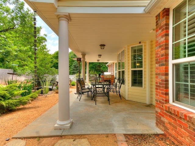 404 Nantucket Blvd, Norman, OK 73071 - view of patio featuring outdoor dining area