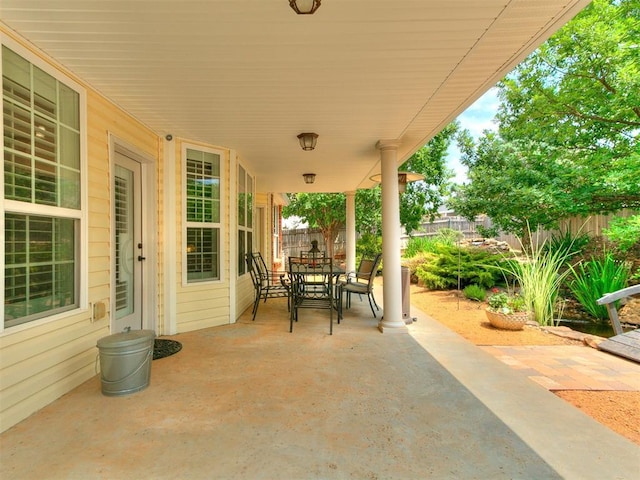 404 Nantucket Blvd, Norman, OK 73071 - fenced backyard featuring outdoor dining space and a patio area